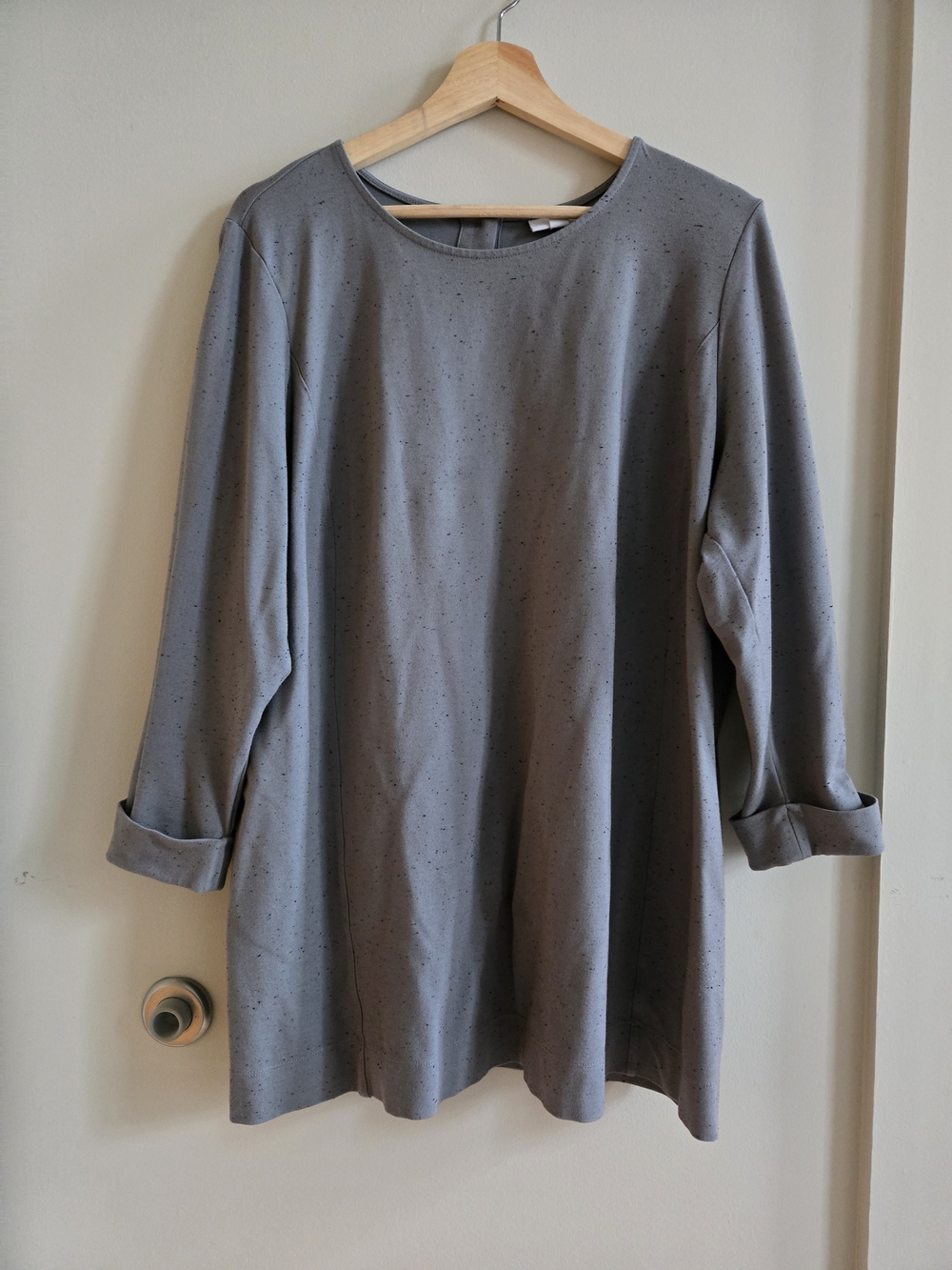 J.Jill Women's Long Sleeve Heathered Gray Tunic